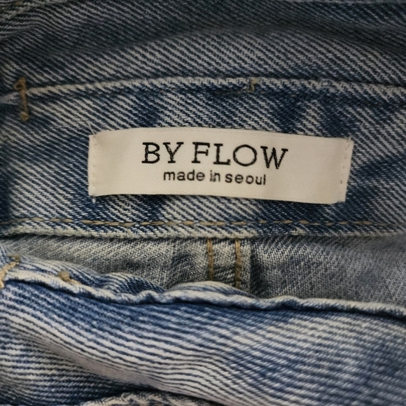 BY FLOW DOUBLE WAIST BAND DENIM SHORTS - Picture 10 of 11